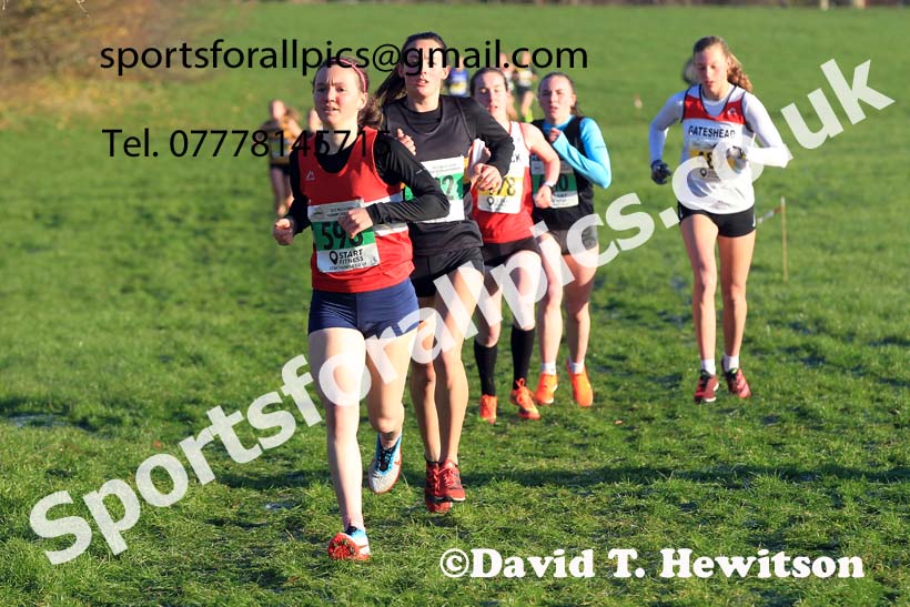 Womens under-17s and under-20s, 2022 North Eastern Cross Country Champs., Temple Park, South Shields.  Photo: David T. Hewitson/Sports for All Pics